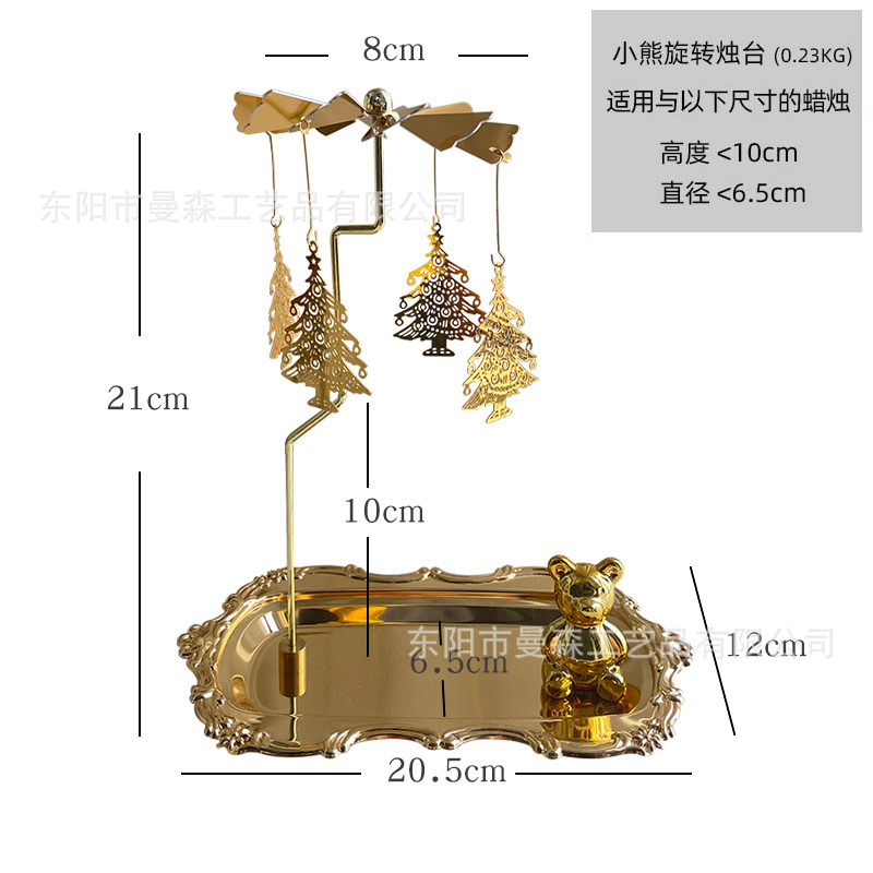 Luz de lujo plata giratoria aromaterapia candelabro bandeja retro europeo romántico oro linterna decoración del hogar