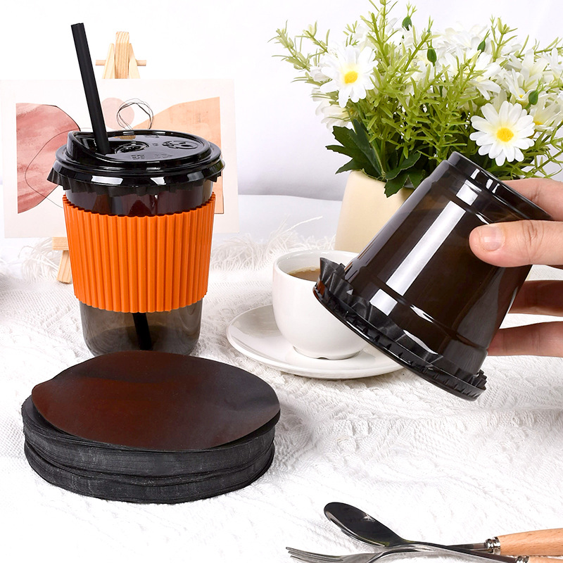 Pooh leche té sellado a prueba de fugas de papel para llevar embalaje desechable papel de sellado bebida película de sellado café papel a prueba de fugas