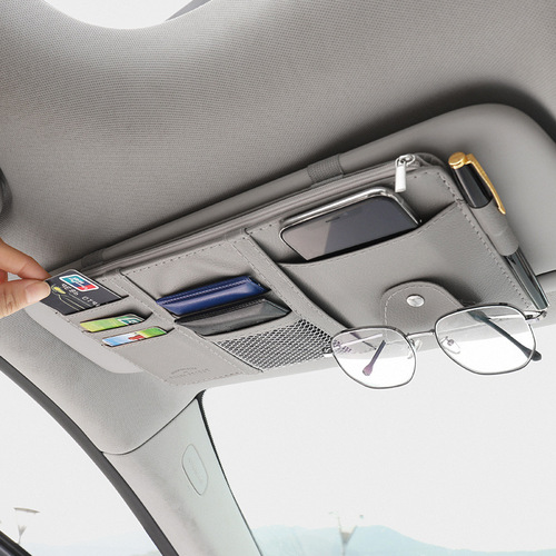 Car Sunshade Holder Multi-functional Car Interior Glasses Clip Card Holder Storage Bag Clip Organizer