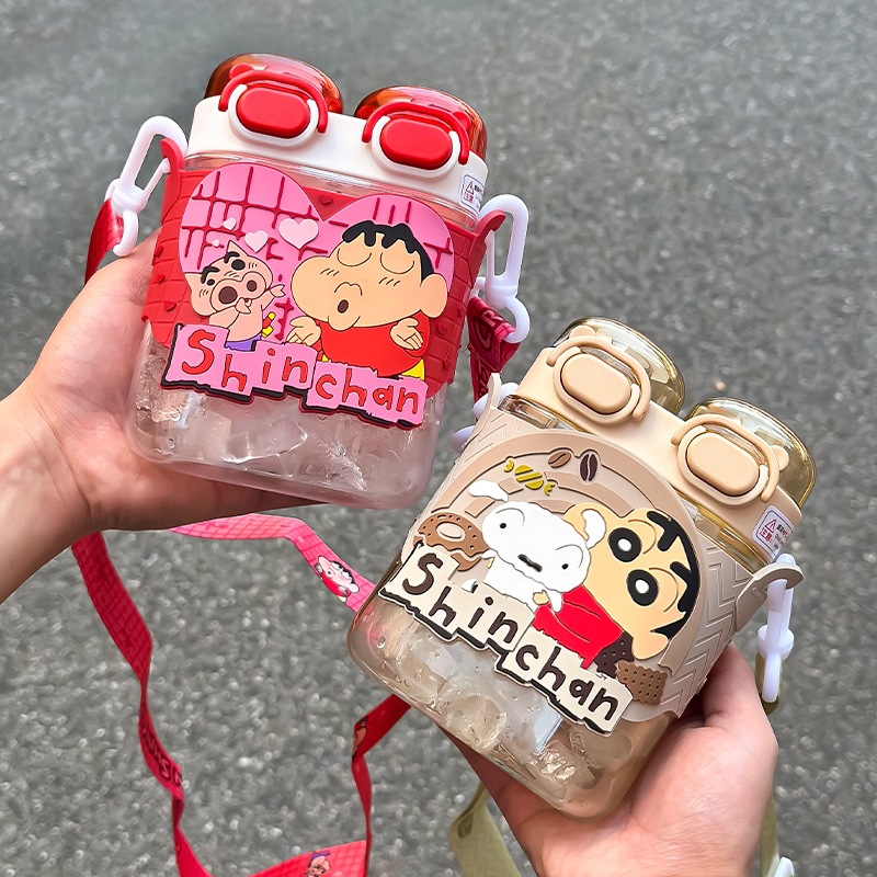 Crayón pequeño nuevo taza de agua para niños, taza de paja especial para niños y niñas para ir a la escuela, taza de agua portátil para jardín de infantes al aire libre