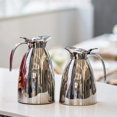 High-end hotel mirror-glazed thermos kettle, stainless steel vacuum 304 alloy handle inside and outside, can be put into the dishwasher and passed European standards