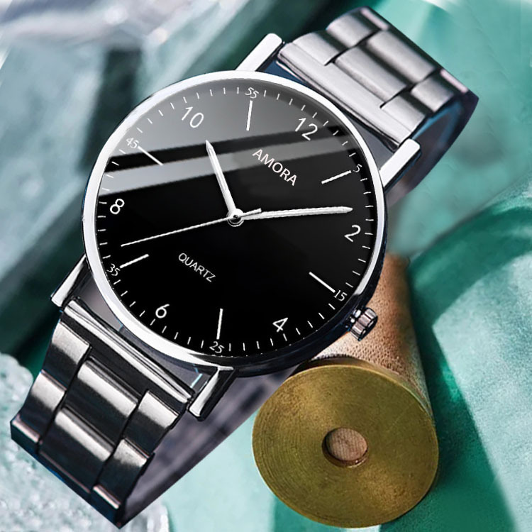 New Watch Men's Factory Direct AMORA Gift Fashion Steel Band Quartz Watch Wholesale Men's Watch