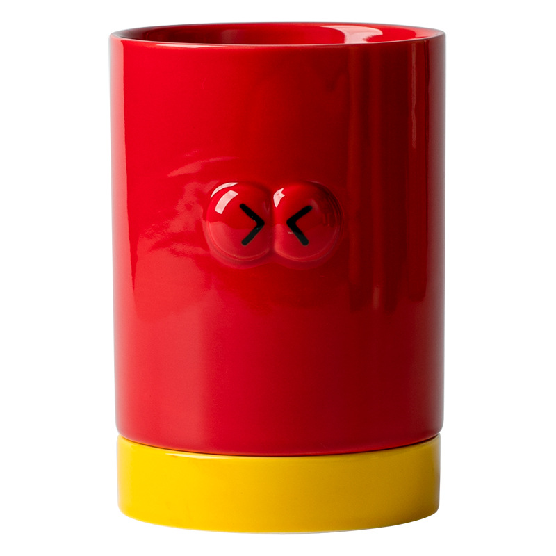 Shangn nuevo Mondrian cerámica de cocina palillos estante palillos jaula cuchillos y tenedores caja de almacenamiento de cocina drenaje