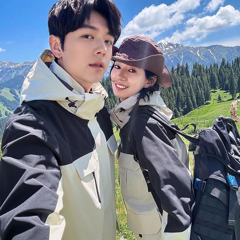 冲锋衣刺绣印字logo羽绒内胆工装外套企业团体冬季户外工作服