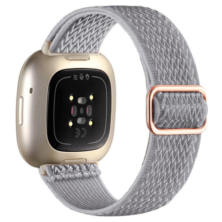xDfind Correa elástica de trenzado de nylon ondulada con hebilla de ajuste para Fitbit Versa 4 / 3 / Sense2 / 1