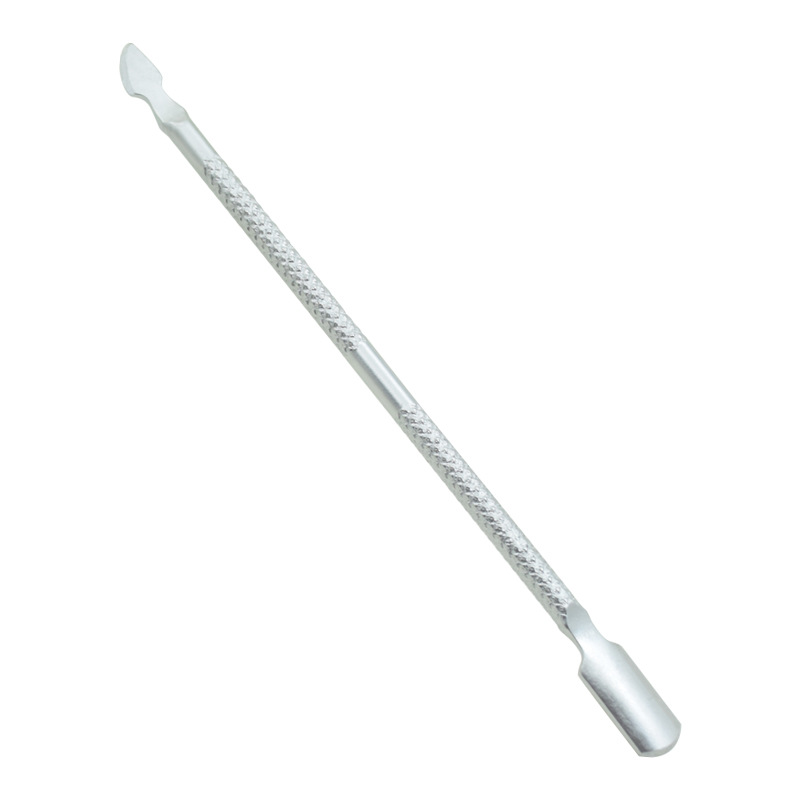 Fabricantes de acero inoxidable 9005 manicure acero empujar doble cabeza cuchilla de piel muerta para quitar uñas herramientas de manicure de goma de manicure casera