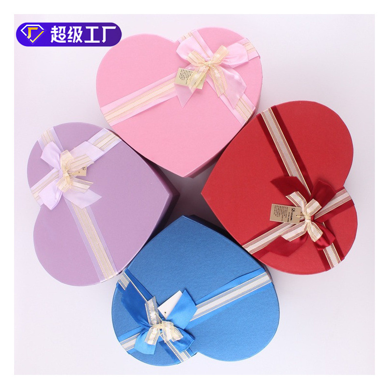 Caja de regalo de amor de vacaciones caja de regalo de embalaje de flores en forma de corazón caja de embalaje de flores de jabón Rosa material de embalaje de flores