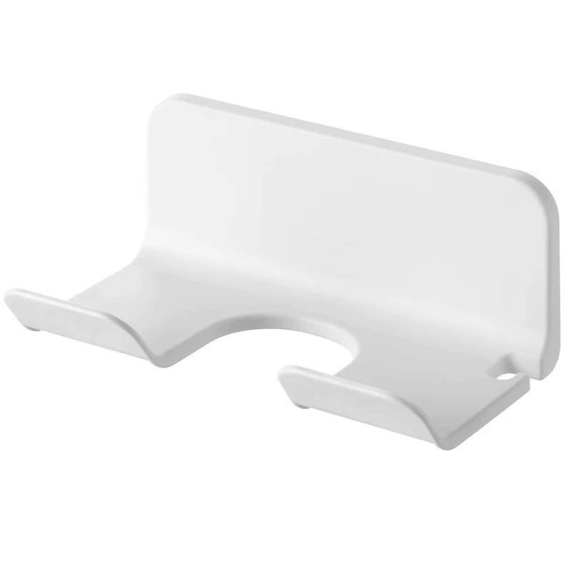 Wall-Mount Hair Dryer Holder, No-Drill Adhesive, Universal Corner Bathroom Storage Rack