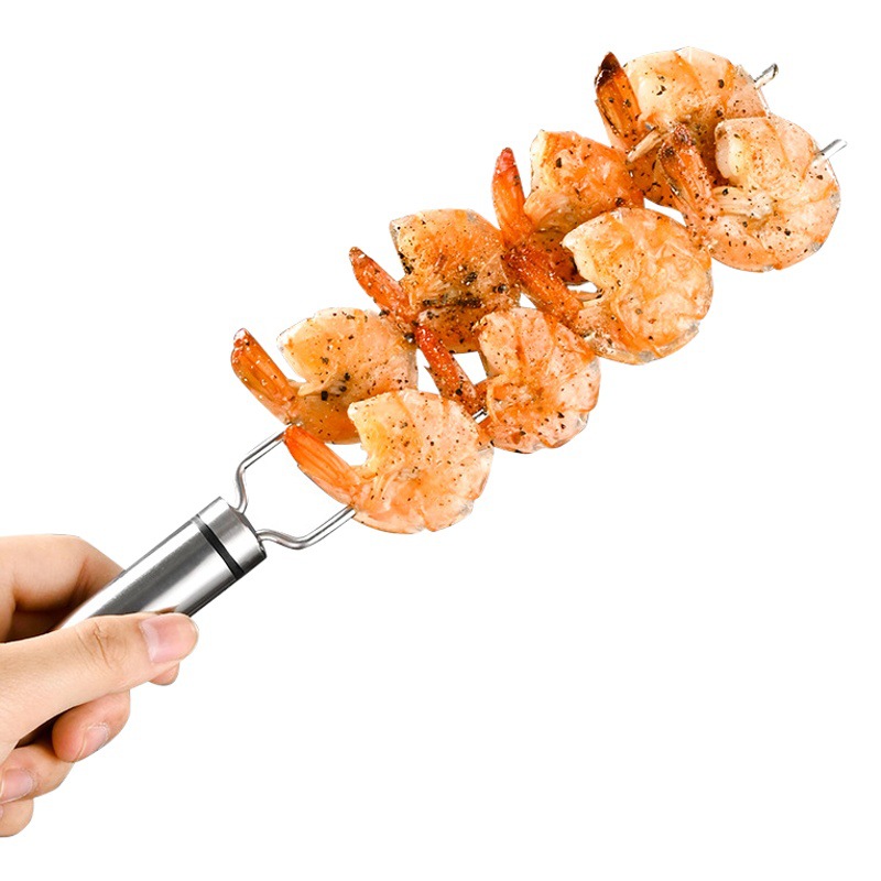 Improved in stock Rolling Barbecue Cage Outdoor BBQ Basket 304 Stainless Steel Barbecue Tube Barbecue Net