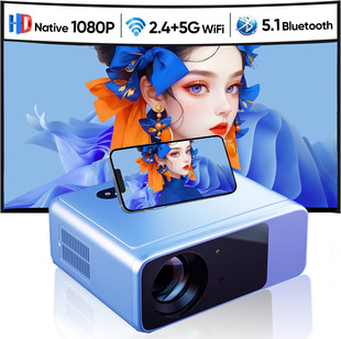 Cross-border 25 new ultra-high-definition smart projector home bedroom wall cast home theater office meeting