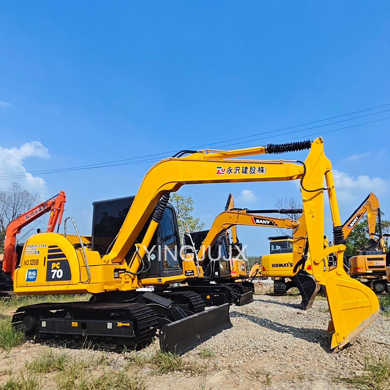 Excavadora Komatsu pequeña PC70 noventa por ciento de nuevos fabricantes exportación directa de comercio exterior declaración transfronteriza mini