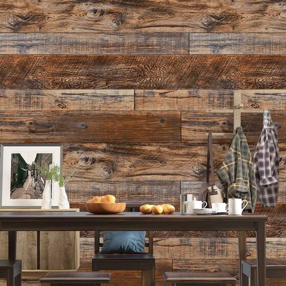 Colorful Old Wooden Boards, Old Wooden Boards, Solid Wood Floors, Old Wood-Colored Pine Background Walls, Antique Retro Decorative Wooden Boards