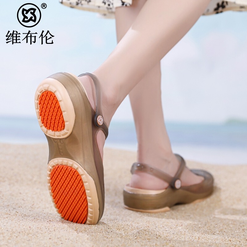 VEBLEN Upgraded Non-slip Cave Shoes Women's Sandals Summer Outwear Slippers Seaside Beach Shoes