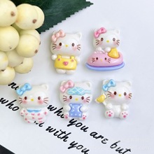 珠光亮面可爱猫猫星星小花小狗小猫发夹头饰树脂卡通饰品配件新款