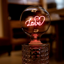 3Y创意灯泡LOVE情人节礼物氛围婚房卧室装饰台灯床头桌柜LED灯泡