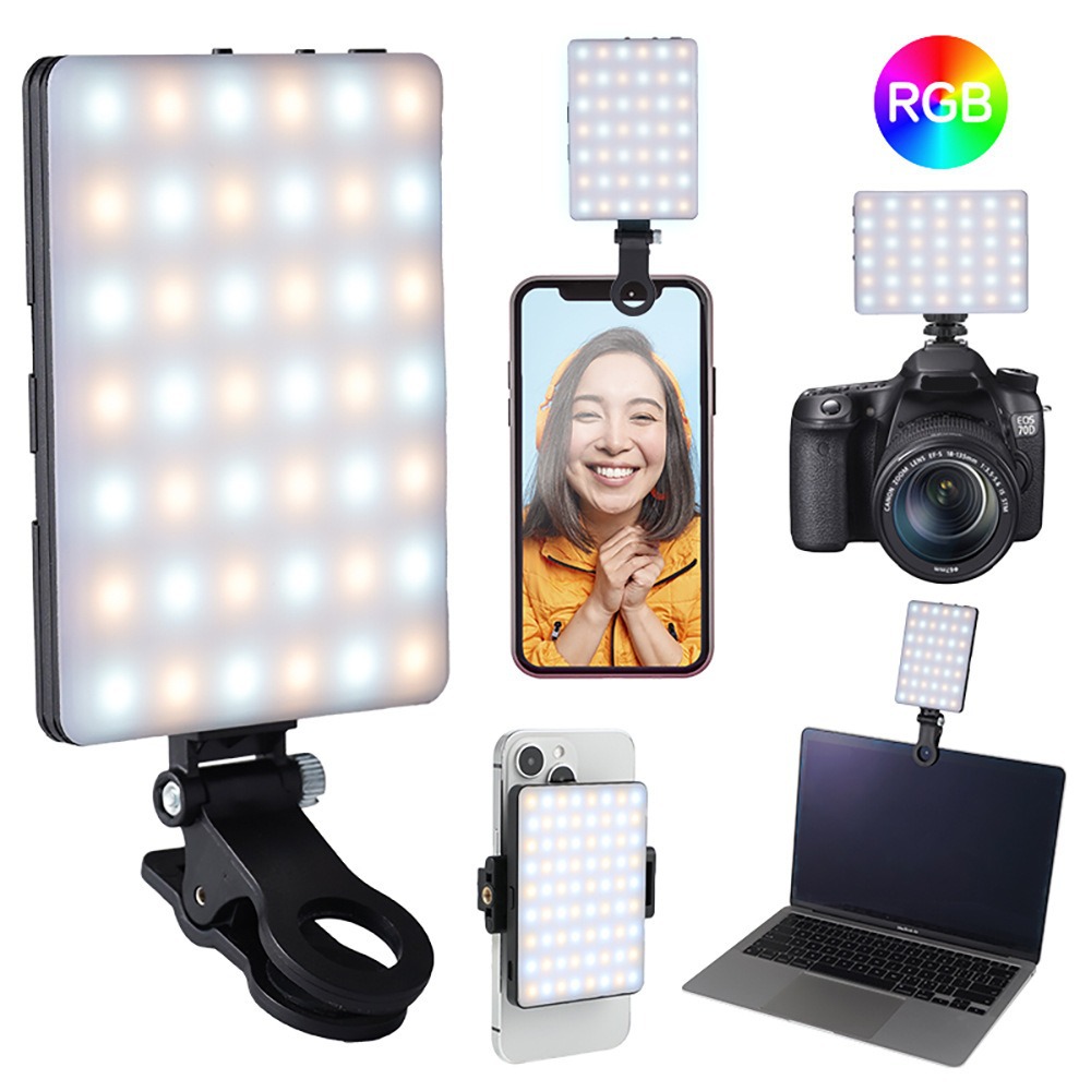 Fotografía de teléfono móvil de bolsillo luz de compensación de transmisión en vivo portátil foto reflector tricolor luz suave LED luz de compensación de panel plano