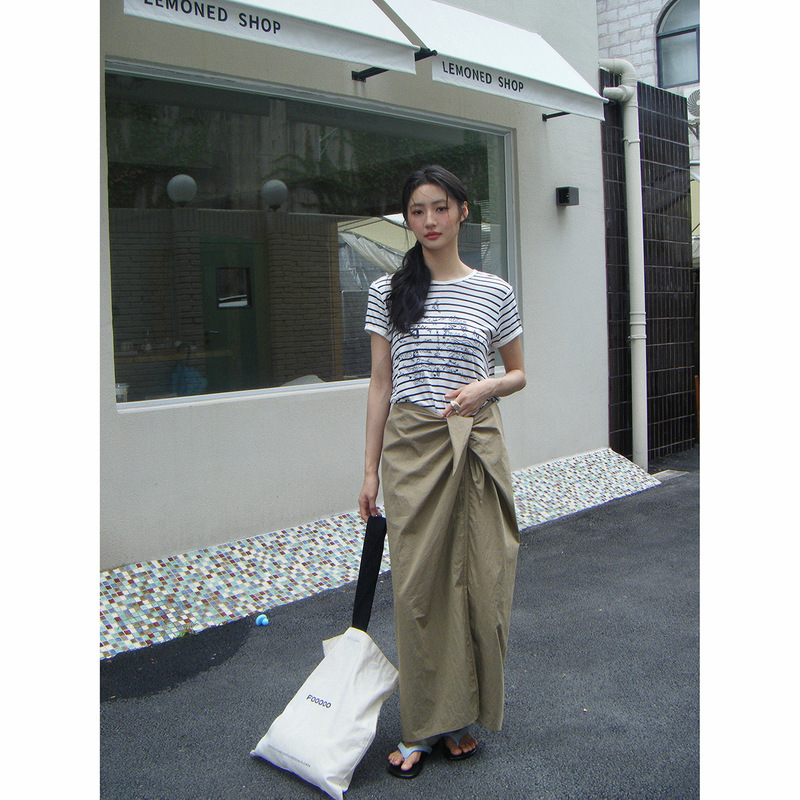 [Special Offer, No Refunds or Exchanges] Original Price 156 Yuan, Striped Patchwork Color-Blocking Dress, Women's Summer Long Dress