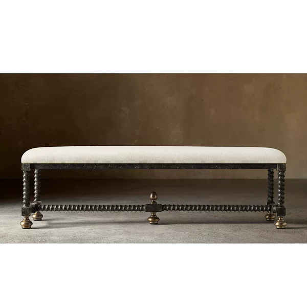 American-style rustic Roman column solid wood carved oak black furniture entryway table cabinet solid wood bed end bench