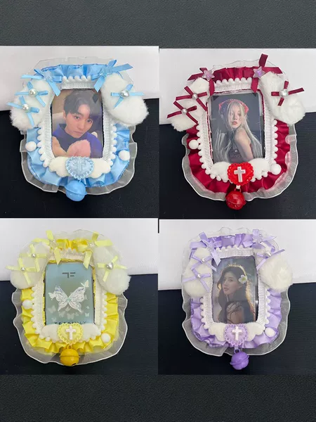 Celebrity Support Card Holder DIY Felt Heart Pendant Reflective Polaroid Photo Frame Concert Merchandise