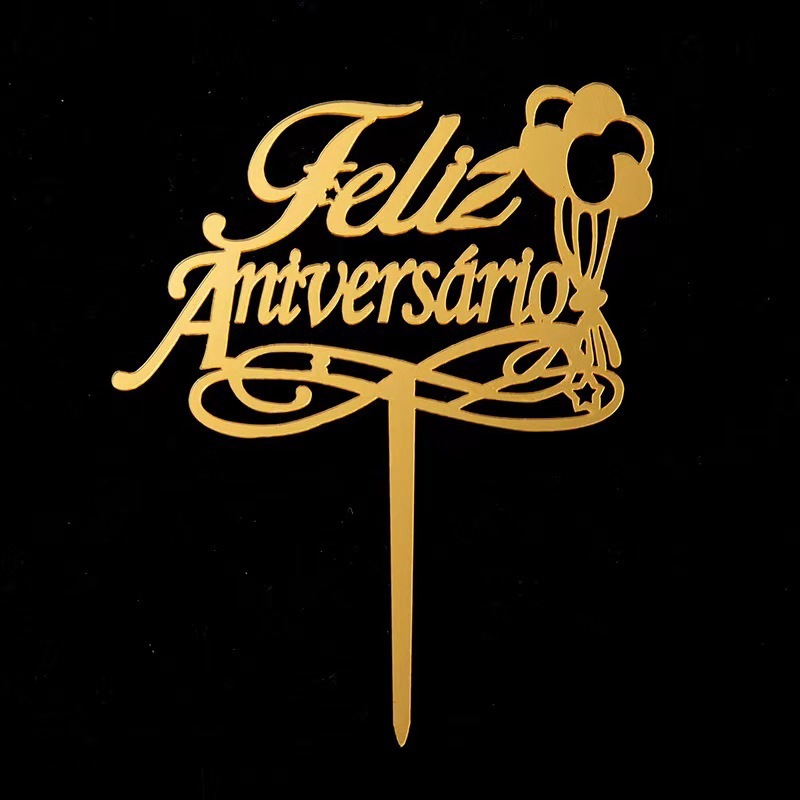 Transnacional 10 tarjetas acrílicas de fiesta de cumpleaños decoración de tarta de bandera de inserción de adornos de fiesta celebridad en línea image 21