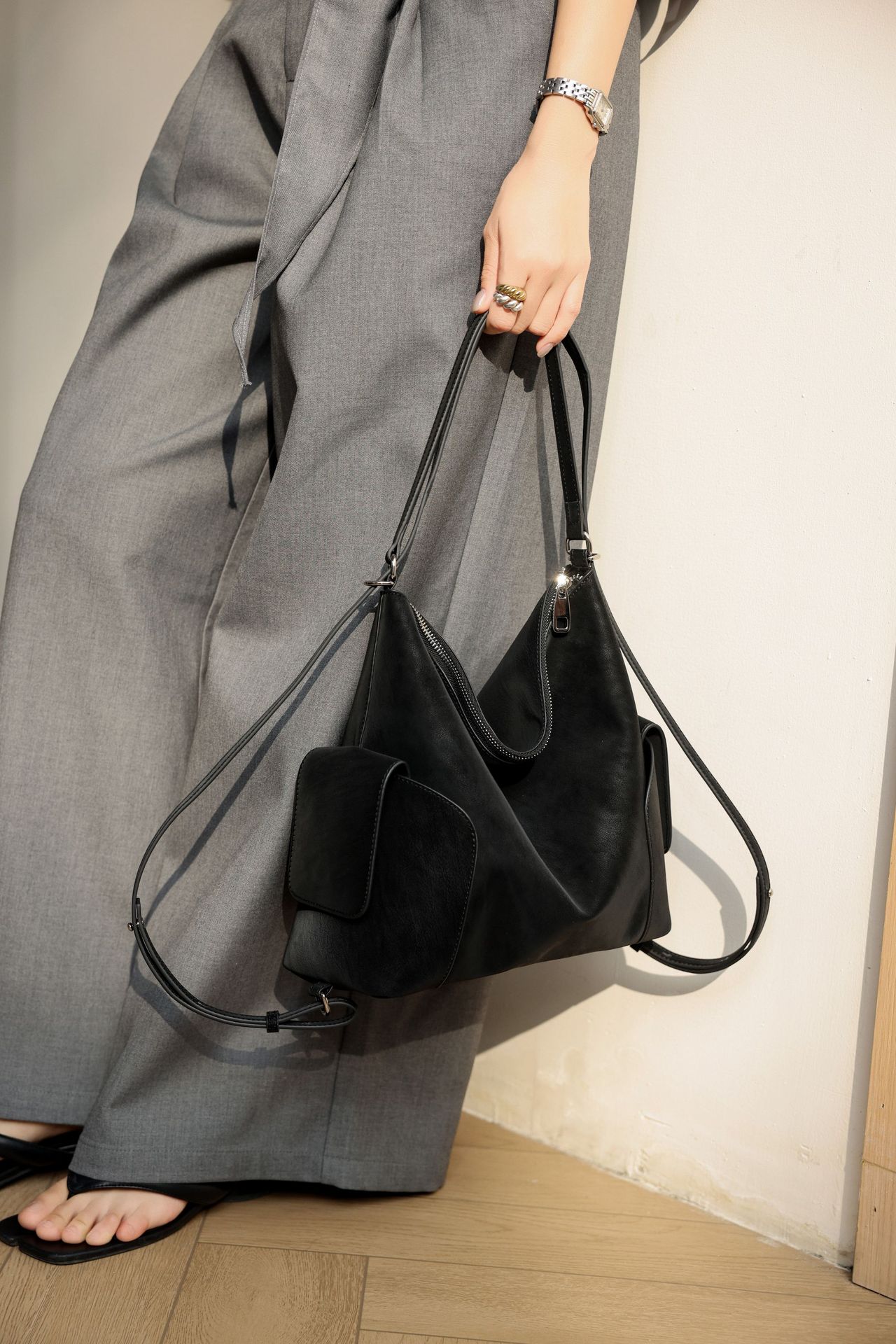 2026 New Xiaoyao Hobo Commuter Bag Large Capacity Versatile Shoulder Crossbody Bag Premium Genuine Leather Underarm Bag For Women - Thumbnail 7