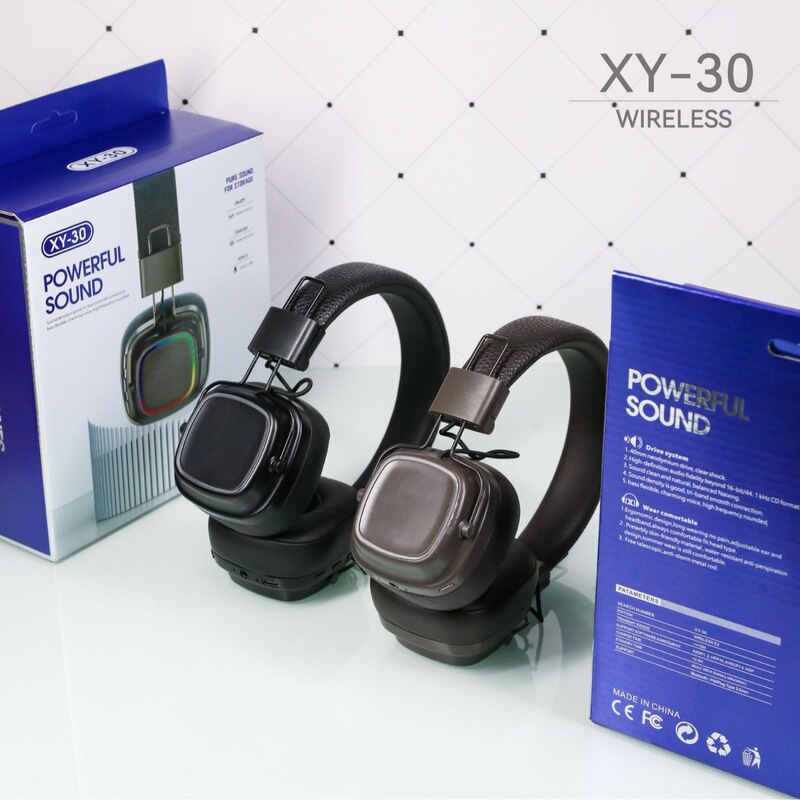 Cross-border new product: Head-mounted luminous Bluetooth headset with stereo sound, large earcups, wireless call headset, direct factory sale