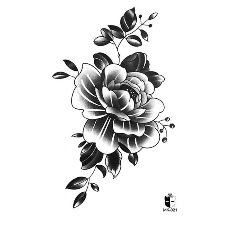 Animal blanco y negro desechable pegatinas de tatuaje belleza pegatinas de tatuaje moda estética patrón de personalidad dama pegatinas de tatuaje