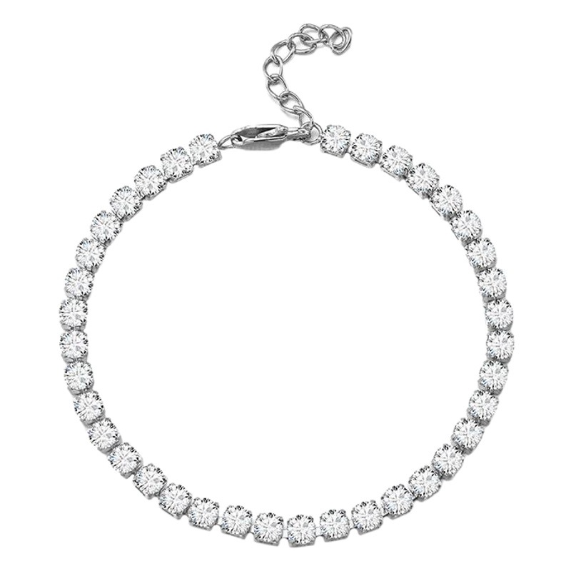 New fashion brand simple single claw diamond Hao stone bracelet fashion men's and women's personality hip-hop titanium steel bracelet jewelry wholesale