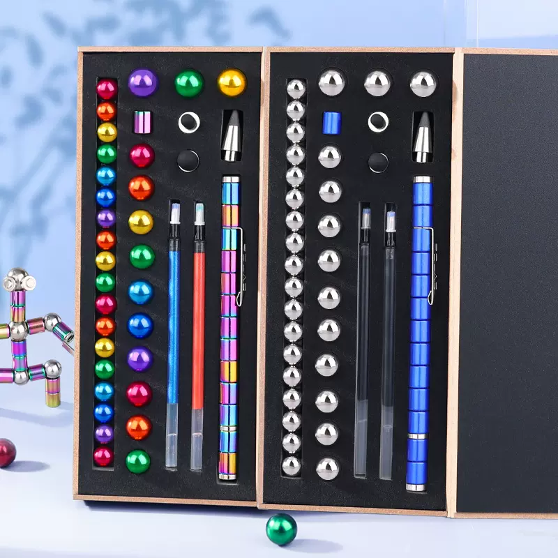 外贸实用礼品磁吸磁力笔百变笔金属签字笔礼品笔办公商务解压套装