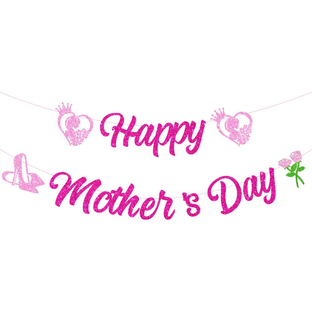 Bandera de extracción de decoración de Día de la madre transfronteriza Feliz Día de la madre Bandera de extracción de Día de la madre