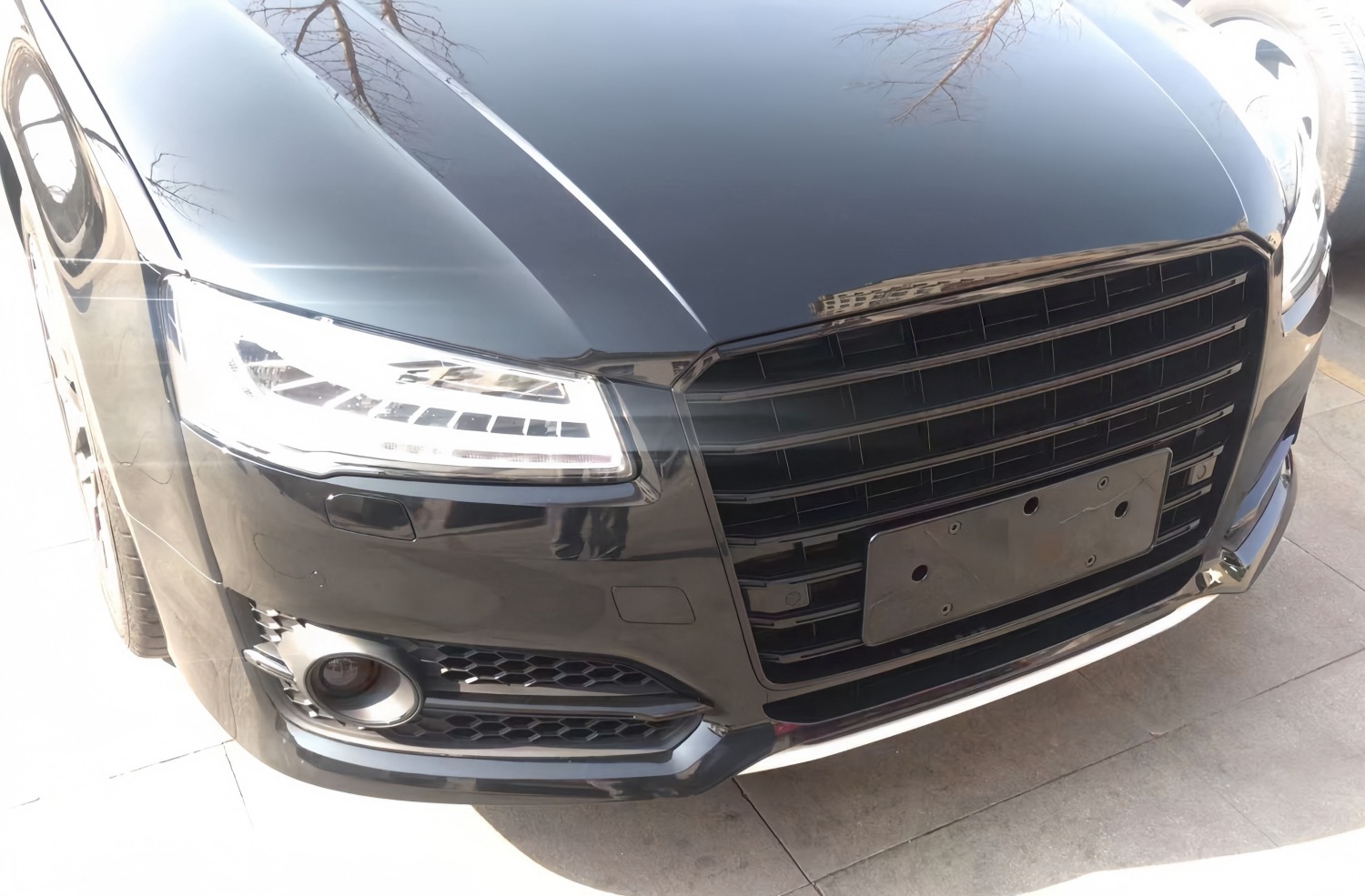 14-17 models suitable for Audi A8, modified to S8 style, with a sporty front bumper and a larger front grille