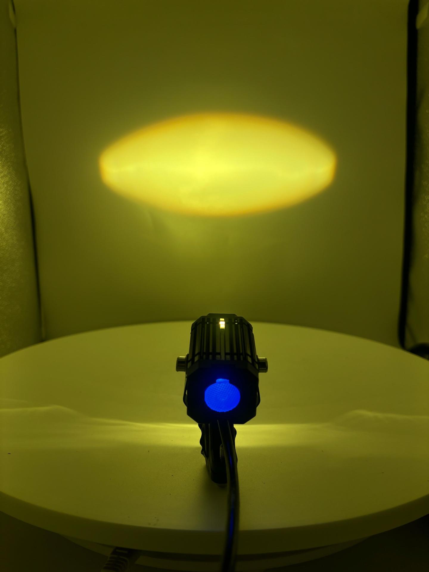 Cross-Border Motorcycle Spotlight Waterproof High-Brightness White and Yellow Light Motorcycle Headlight Square Steel Cannon Electric Vehicle High and Low Beam