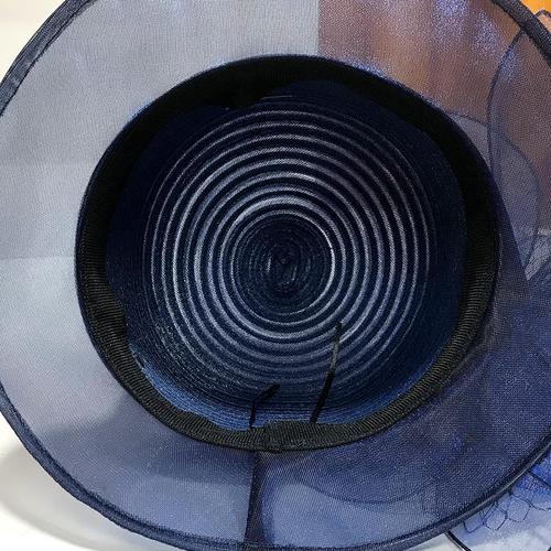 French style hat for women, English bohemian chiffon outdoor lady spring and summer flower elegant hat, sun protection hat, bucket hat