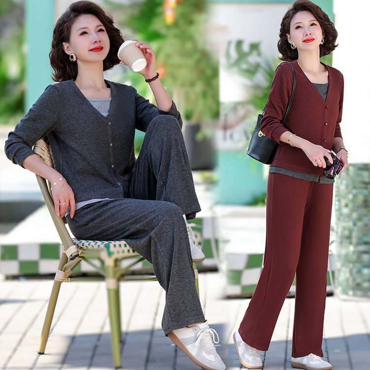 Spring dress fashion casual women's mother dress high quality suit, wear more durable, daily commuter style