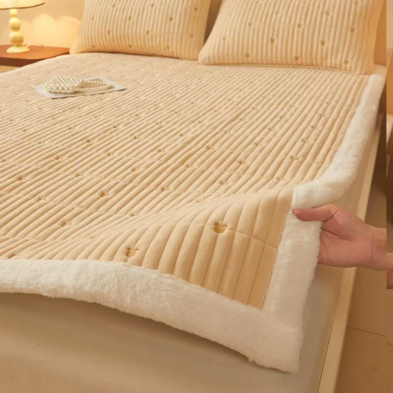 加厚保暖亲肤舒适宝宝绒熊熊大床单床褥