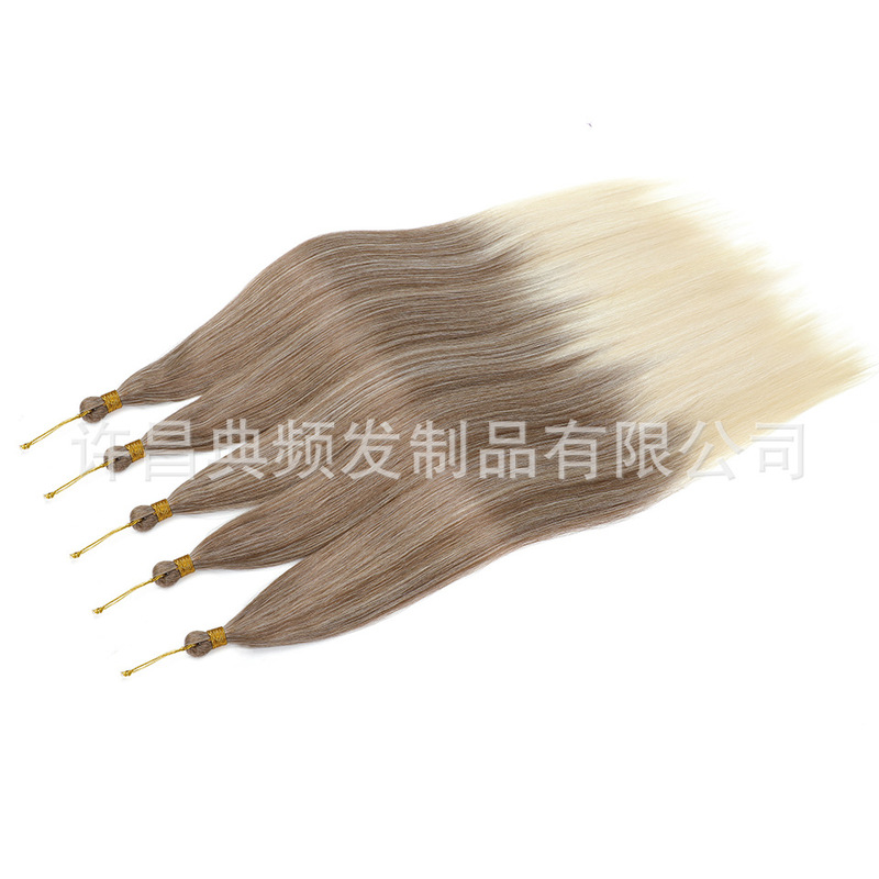 in stock European and American fashion wig super long 30 inch Ariel straight straight hair chemical fiber crochet hair bundle 100g