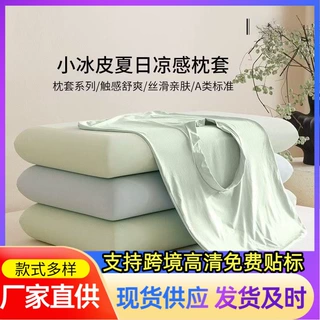 小冰皮凉感空调冰丝枕套夏凉记忆棉枕套高弹力魔术枕套异形通用