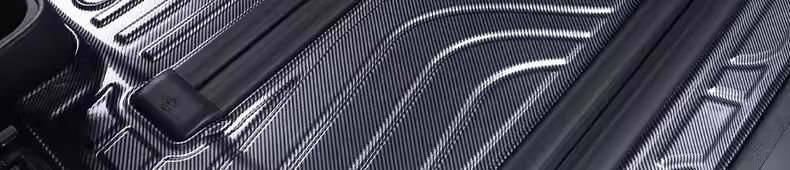 Toyota Sienna interior SI floor mats with fiber texture, 21-piece set, NATPE Via floor mats, EN carbon fiber, all-black model