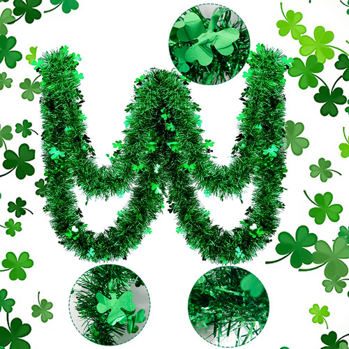 Cross-border new St. Patrick's green shamrock tops Irish holiday atmosphere decorations scene props