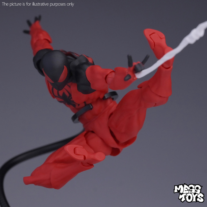 黑色邻居共生体蜘蛛侠黑色毒液战衣关节MESS TOYS可动手办模型|undefined