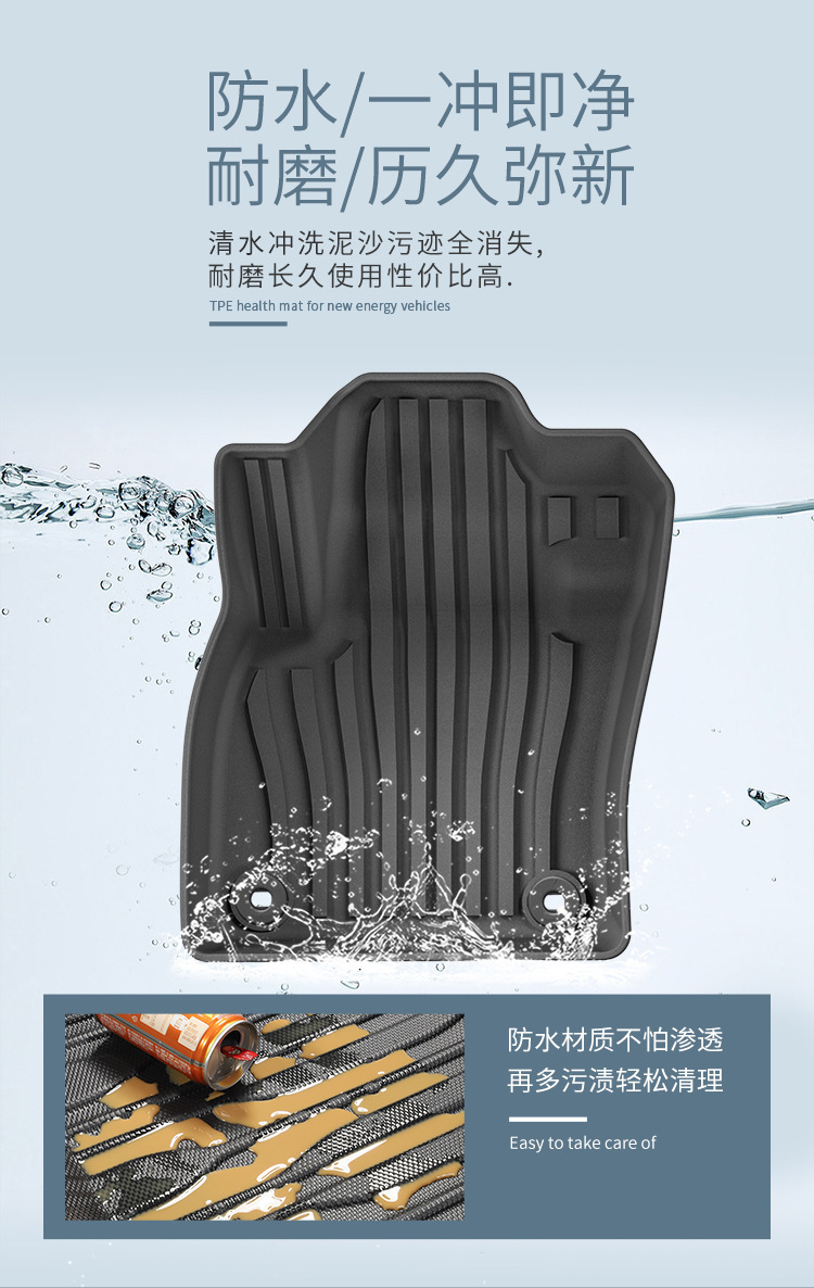Car Floor Mats for 24 Volvo XC40, TPE Waterproof Eco-Friendly Trunk Mat