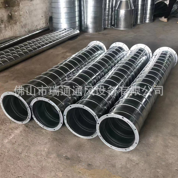 东莞镀锌板螺旋风管圆形排烟不锈钢风管除尘通风管道法兰风管