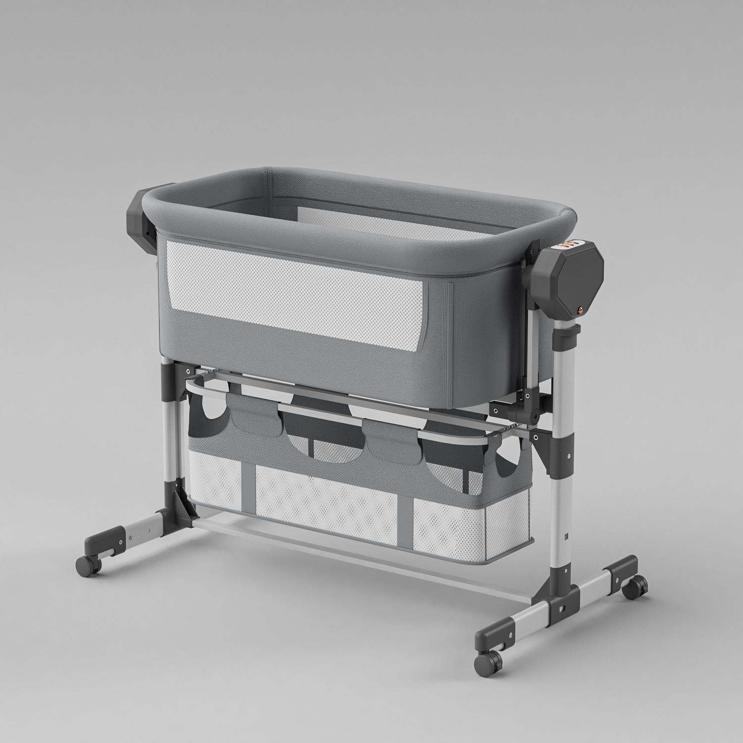 Manufacturer Portable Removable Crib Foldable Adjustable Splicing Large Bed Baby Cradle Bed Bb Bed