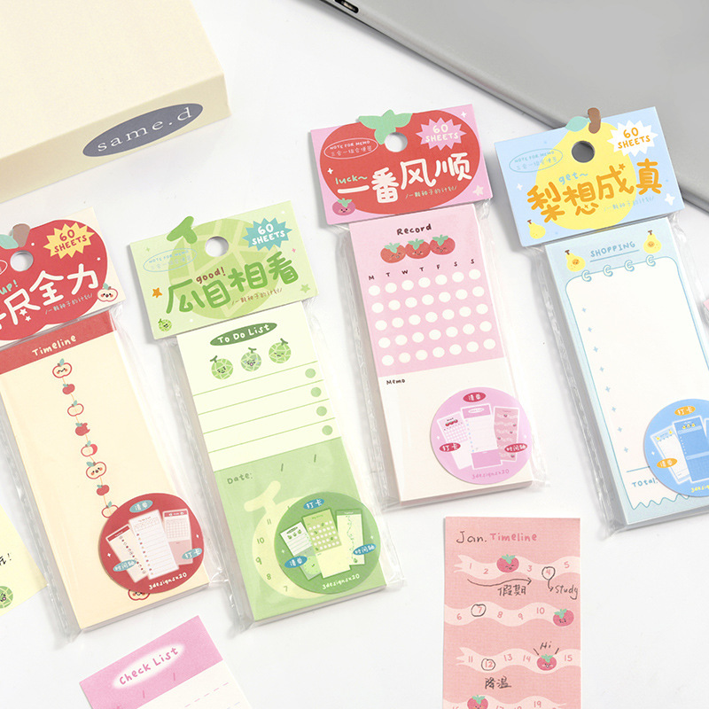 Long Strip Sticky Note Set, Seed Plan 2026 Planner Bookmark, Daily Check-In List, Study Notes, Sticky Notes