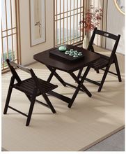 楠竹折叠桌子餐桌家用小户型饭桌户外便携简易方桌正方形阳台摆摊