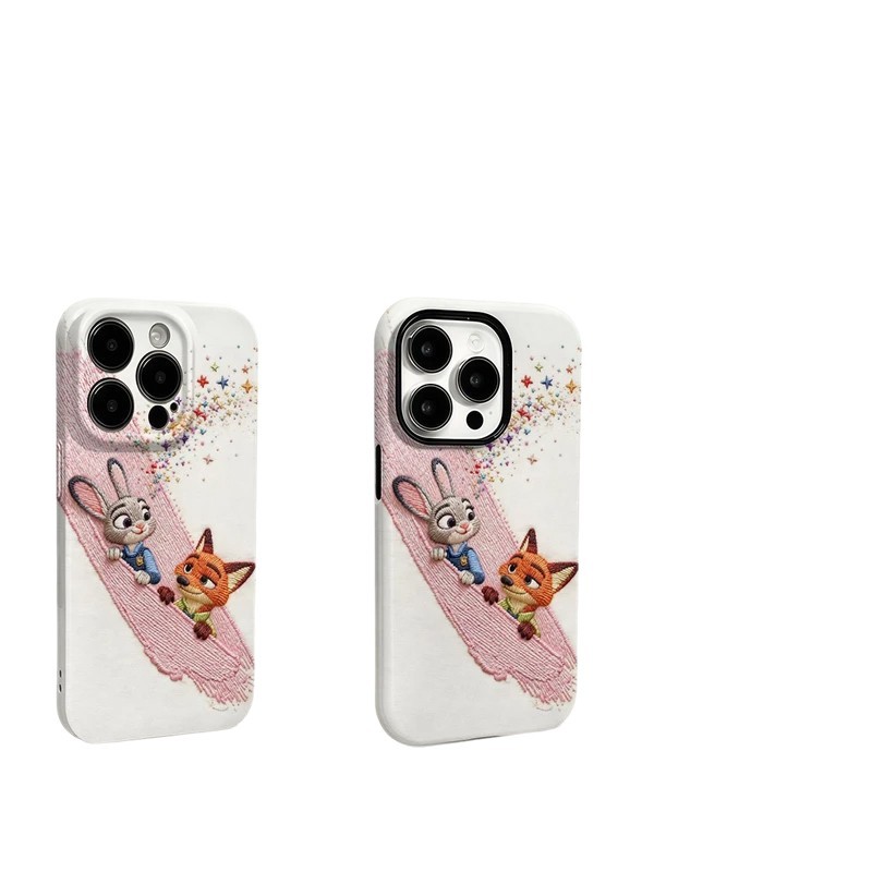 Pintura al óleo Judy para Apple 17promax dibujos animados lindo iPhone 16pro lente todo incluido 15 nuevo 1