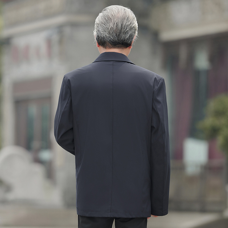 Ropa de hombre viejo para papá chaqueta de primavera y otoño para hombres de mediana edad y ancianos chaqueta acolchada para el abuelo anciano ropa delgada de algodón