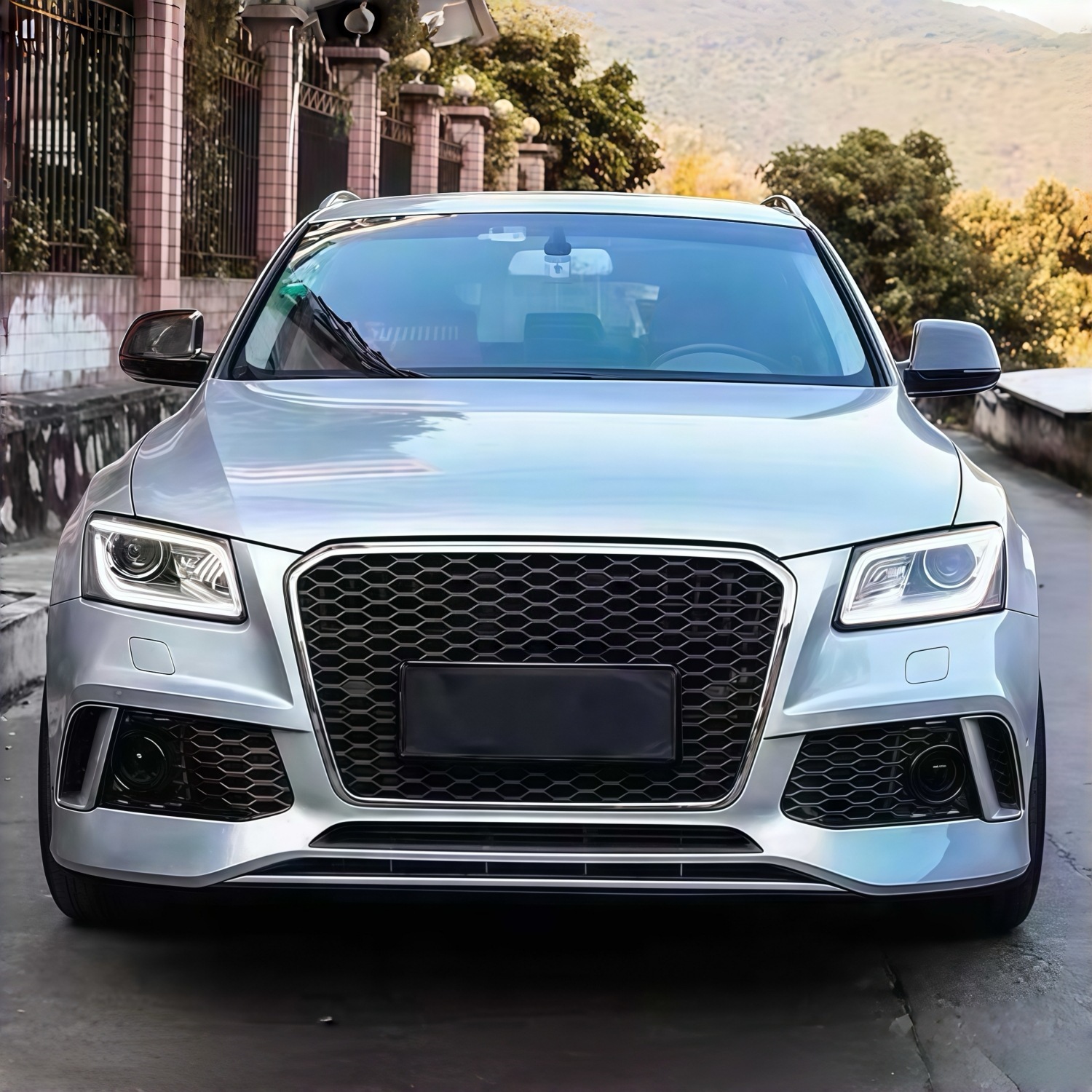 13-17 models, suitable for Audi Q5 front bumper modification, RSQ5 front bumper, front face, and large front grille