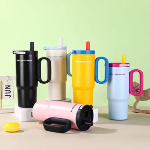 High-Looking 316 Stainless Steel Big Mac Thermos Cup, Large-Capacity Handle, Ice Cup, Convenient Car Cup
