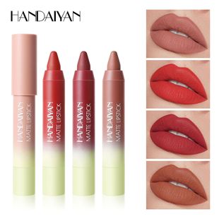 Cross-Border Crayon Lipstick 8 Colors Matte Waterproof Easy to Color Handaiyan Non-Stick Cup Lip Liner Lipstick Pen